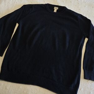 L.L. Bean Navy Crewneck Sweater, Size XXL Tall